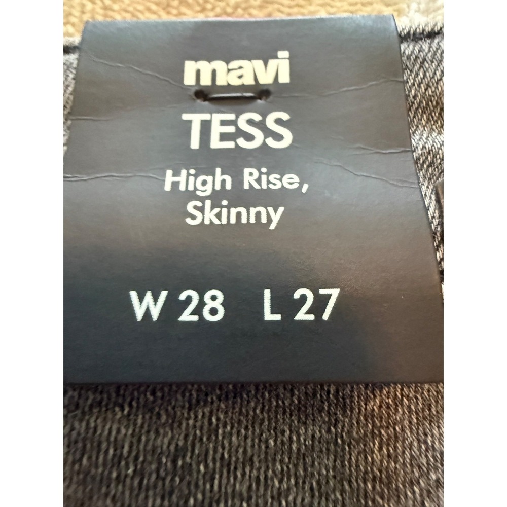 NWT Mavi Tess Gray High Rise Skinny Jeans Women's Distressed Frayed Hem 28/27 - Picture 2 of 14